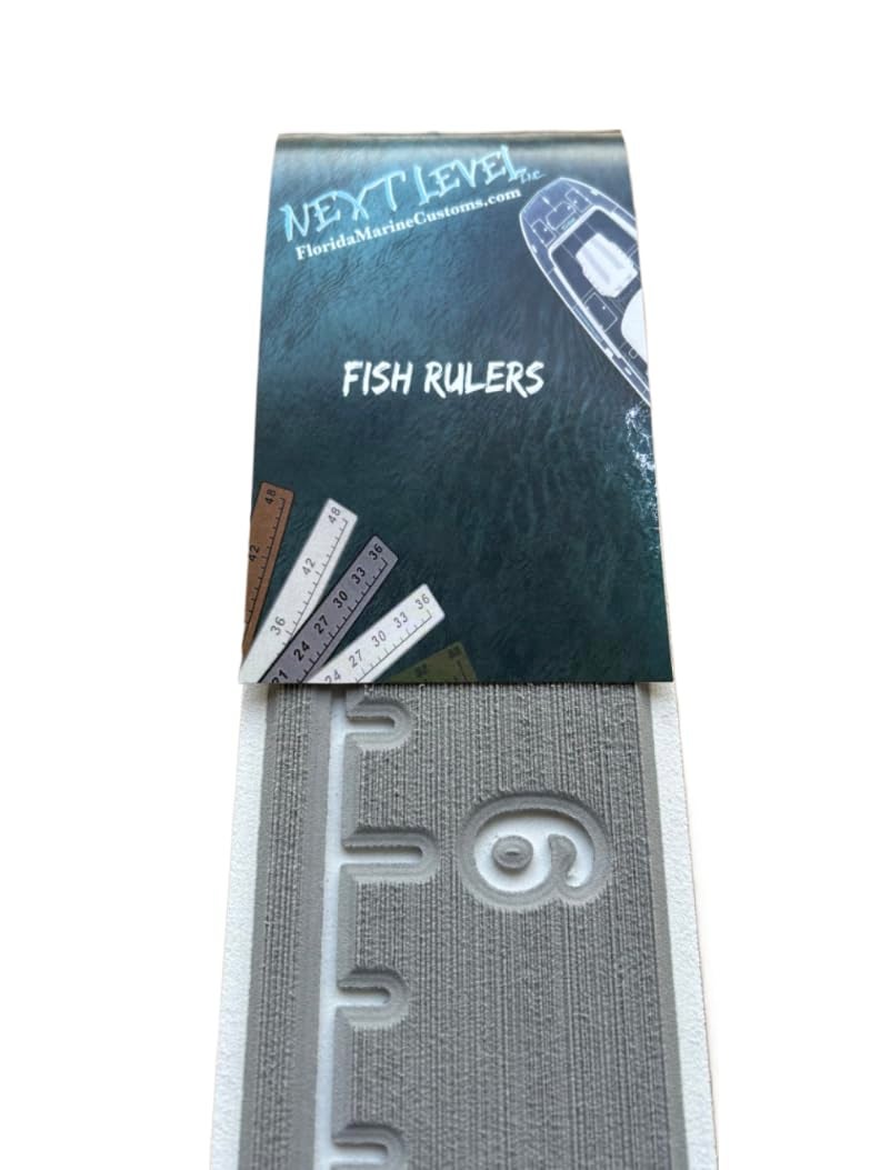 Next Level Inc . | Fish Ruler | SeaDek | 36 inch Fish Measurement Tool | Perfect for Boats and Kayaks | Storm Gray/White - Image 1